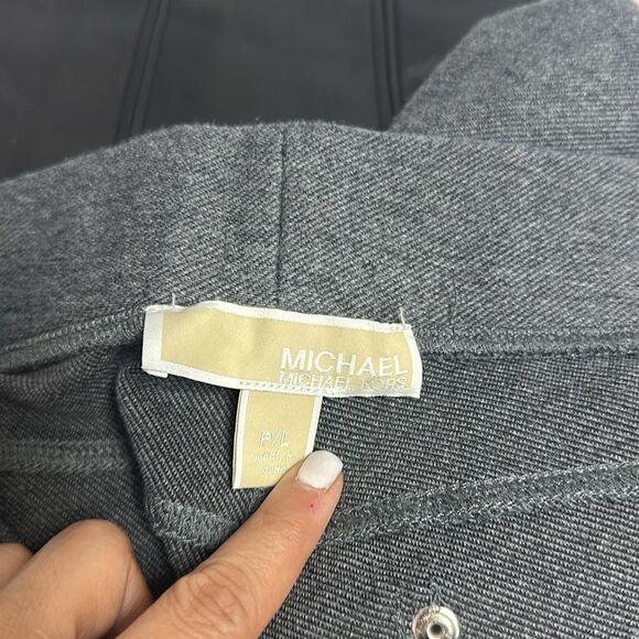 Michael Kors Stretchy Pull on Leggings Skinny Pants Sz LP Charcoal/Gray - Picture 6 of 8